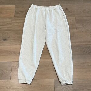 GYMSHARK White Marl Rest Day Sweats Jogger Active‎ Lounge Sweatpant Joggers Sz L